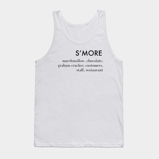 The Menu S'more (BL) Tank Top by PopCultureShirts